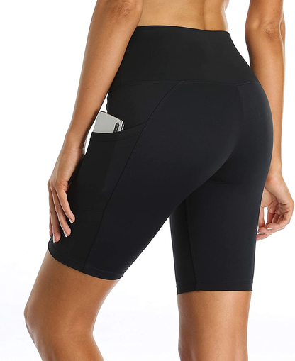 Oalka Women'S Short Yoga Side Pockets High Waist Workout Running Shorts Apparel & Accessories > Clothing > Shorts Kylie Max   