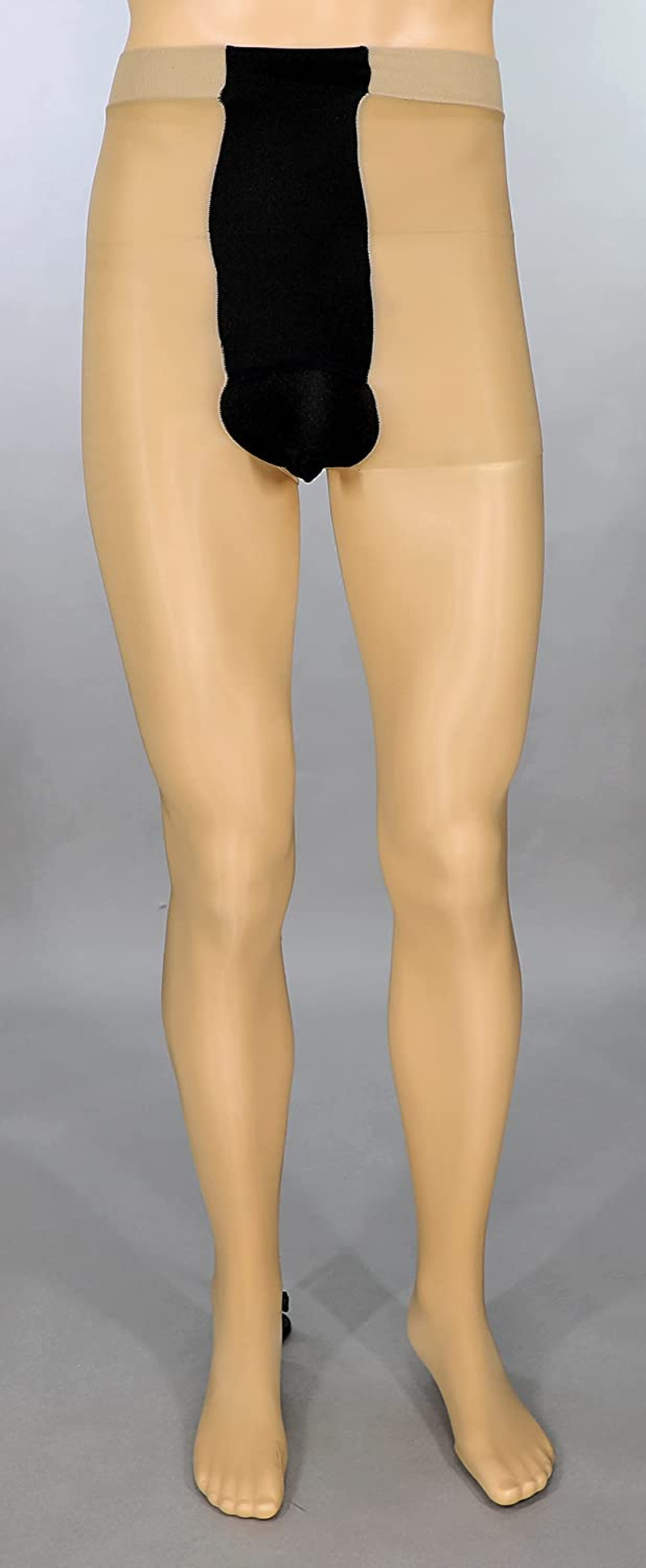 Glossy Mens Pantyhose with Fly Pouch Apparel & Accessories > Clothing > Underwear & Socks > Shapewear Generic   