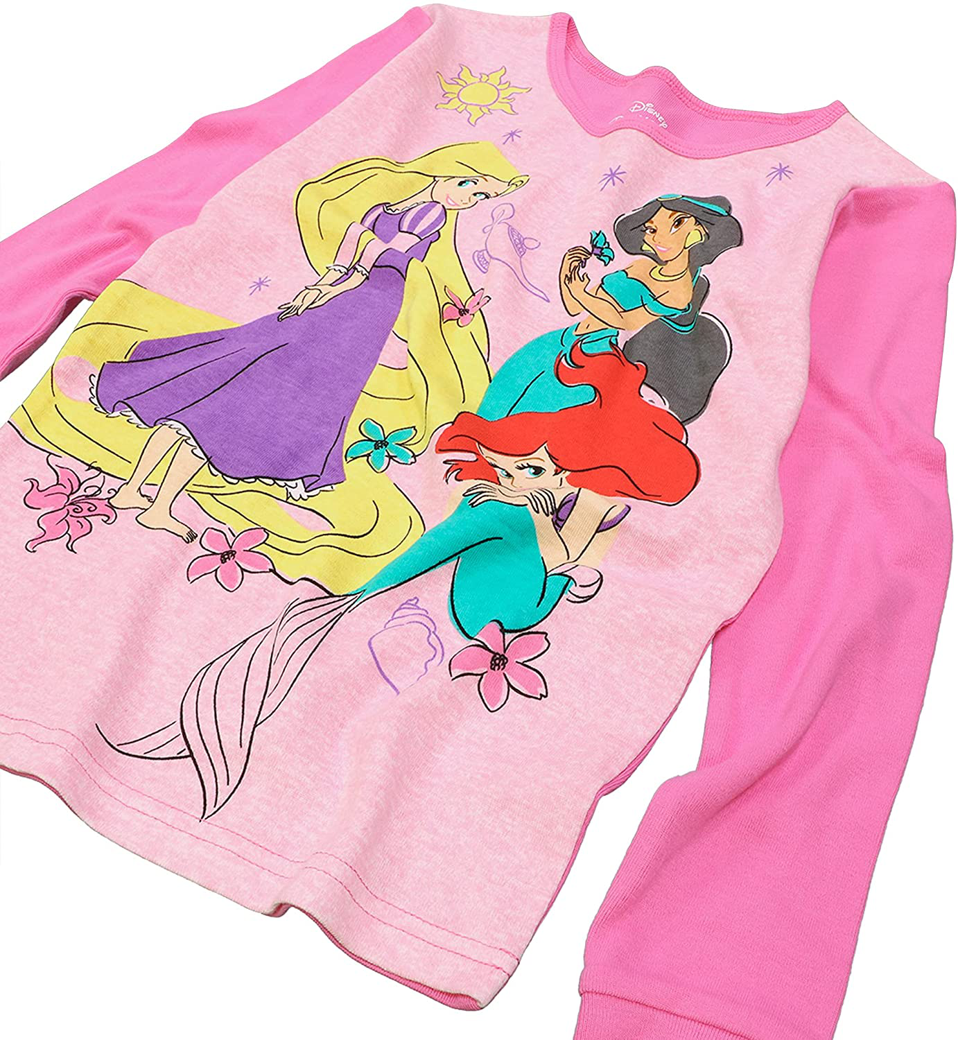 Disney Girls' Princess Snug Fit Cotton Pajamas Apparel & Accessories > Clothing > Sleepwear & Loungewear > Pajamas Kylie Max   