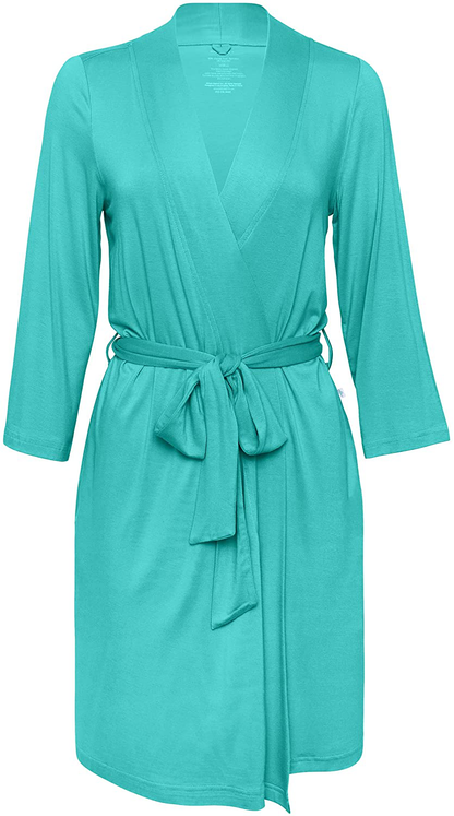 Posh Peanut Mommy Robe for Maternity, Labor Delivery Soft Nursing Lounge Wear, Viscose from Bamboo Apparel & Accessories > Clothing > Sleepwear & Loungewear > Robes Posh Peanut Signature Teal XX-Large 