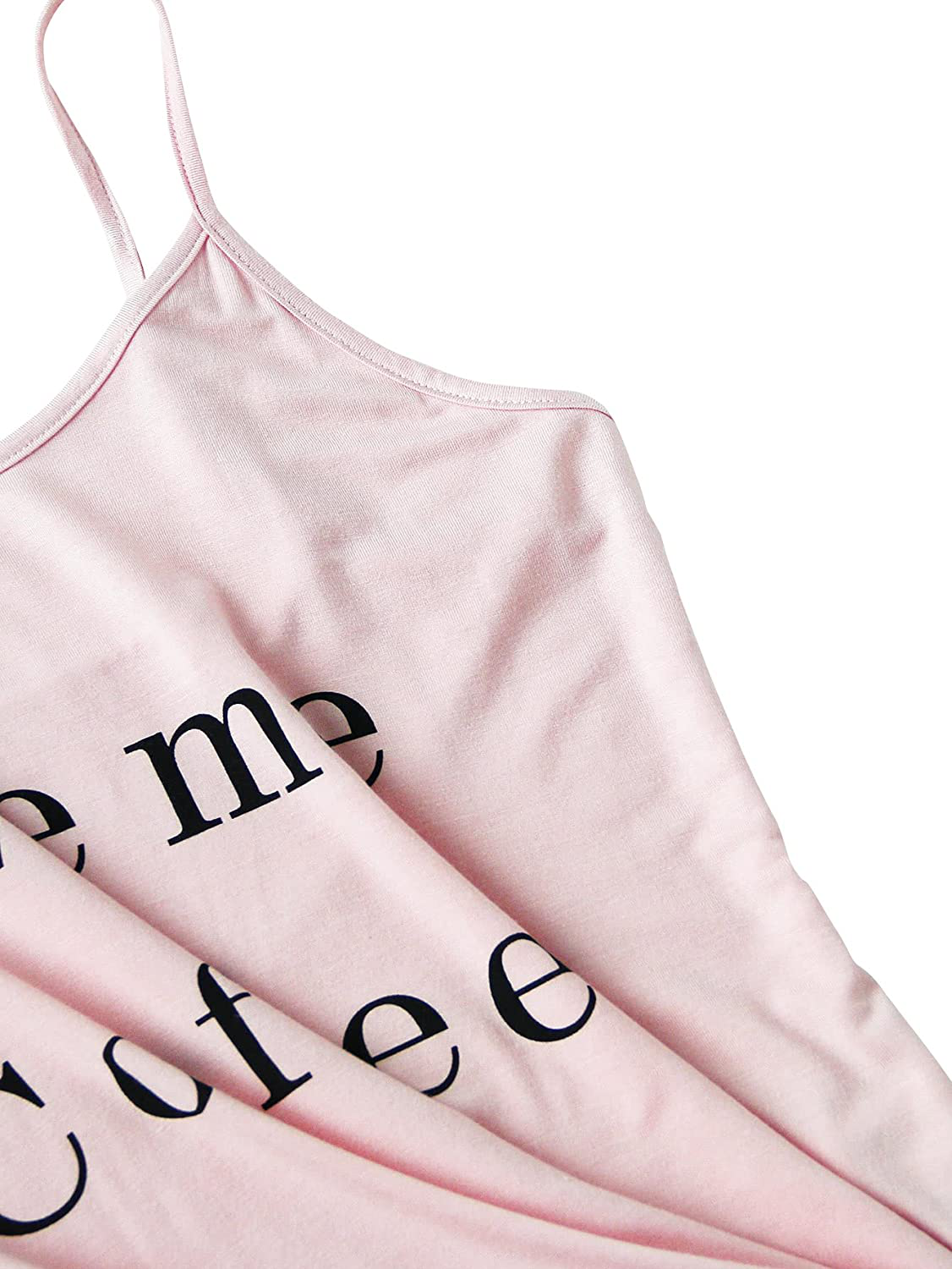 DIDK Women'S Wavy Trim Sleeveless Cami and Shorts Pajama Set Apparel & Accessories > Clothing > Sleepwear & Loungewear Kylie Max   