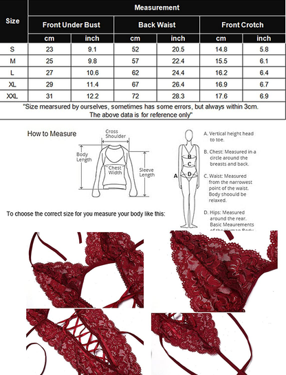 Avidlove Women Deep V Halter Lingerie Teddy One Piece Babydoll Lace Mini Bodysuit Apparel & Accessories > Clothing > Underwear & Socks > Lingerie Avidlove   