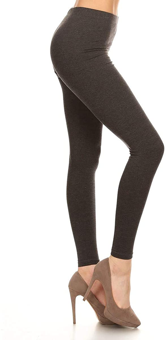 Leggings Depot Cotton Women'S Premium Quality Ultra Soft Solid Leggings Apparel & Accessories > Clothing > Underwear & Socks > Shapewear LEGGINGS DEPOT   