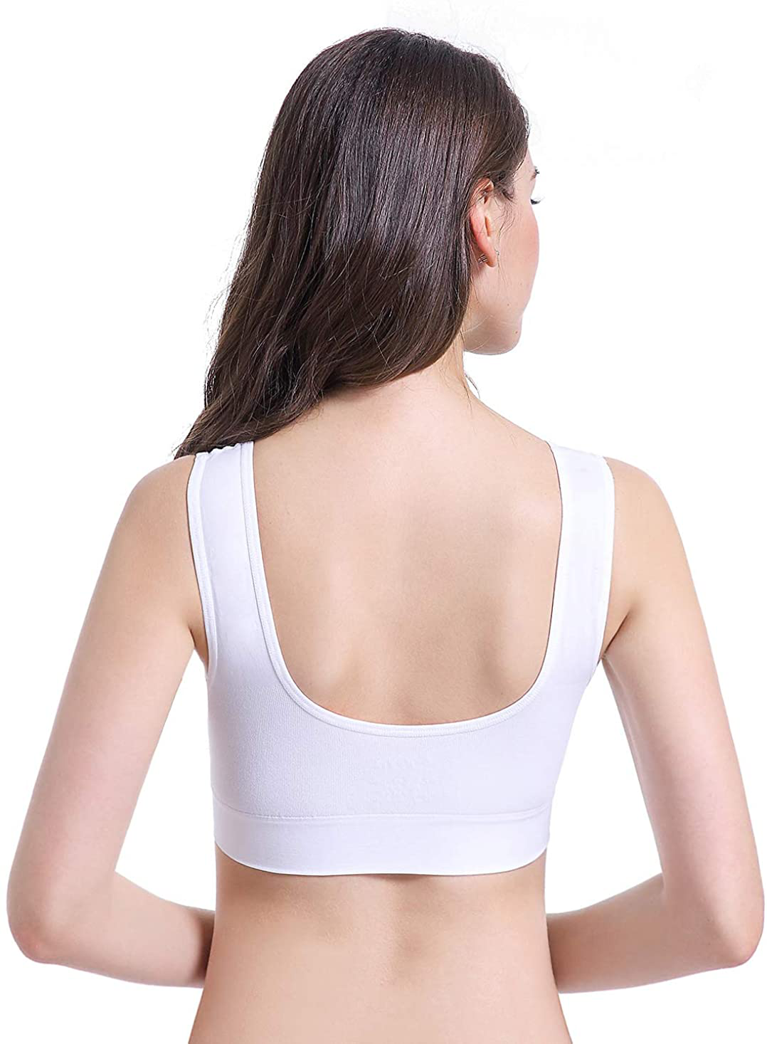 PRETTYWELL Sleep Bras for Women, Comfort Seamless Wireless Stretchy Sports Bra,3 Pack Yoga Bras, with Removable Pads Apparel & Accessories > Clothing > Underwear & Socks > Bras Kylie Max   