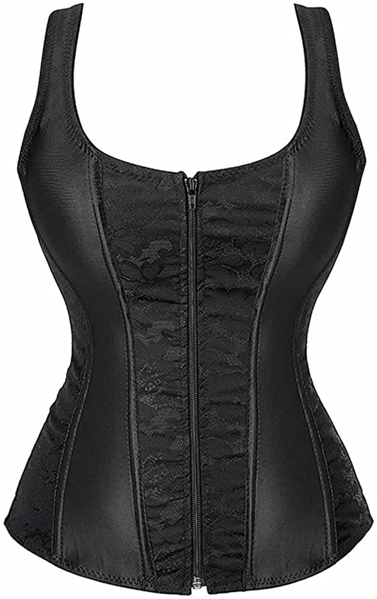 Blidece Women'S Sexy Boned Lace up Push up Shapewear Top Overbust Corset Bustier Apparel & Accessories > Clothing > Underwear & Socks > Lingerie Blidece Black 2 Medium 