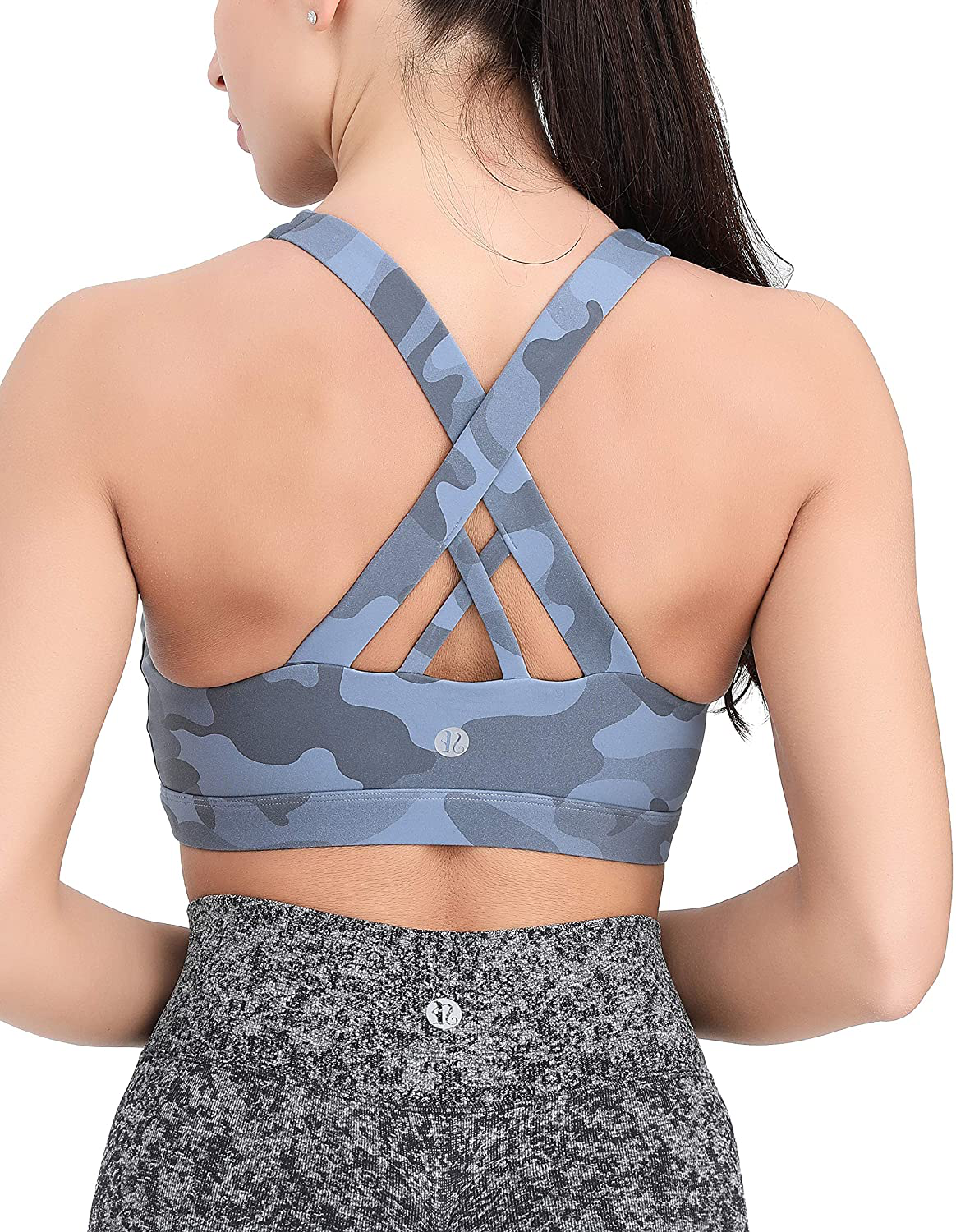 RUNNING GIRL Sports Bra for Women, Criss-Cross Back Padded Strappy Sports Bras Medium Support Yoga Bra with Removable Cups Apparel & Accessories > Clothing > Underwear & Socks > Bras Kylie Max   