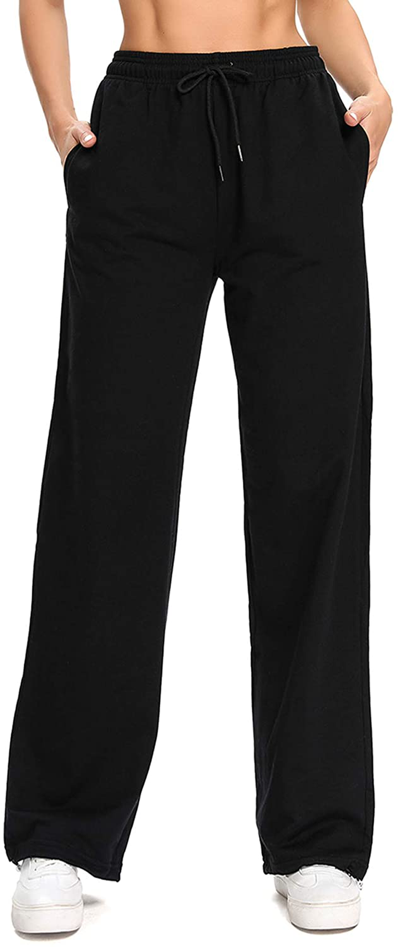 Cakcton Women'S Sweatpants with Pockets Joggers High Waisted Loose Workout Yoga Lounge Drawstring Active Casual Sports Pants Apparel & Accessories > Clothing > Activewear Kylie Max   
