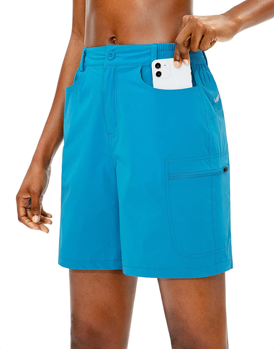 Viodia Women'S Hiking Cargo Shorts Quick Dry Stretch Lightweight Camping Shorts for Women with Zipper Pockets Apparel & Accessories > Clothing > Shorts Kylie Max   