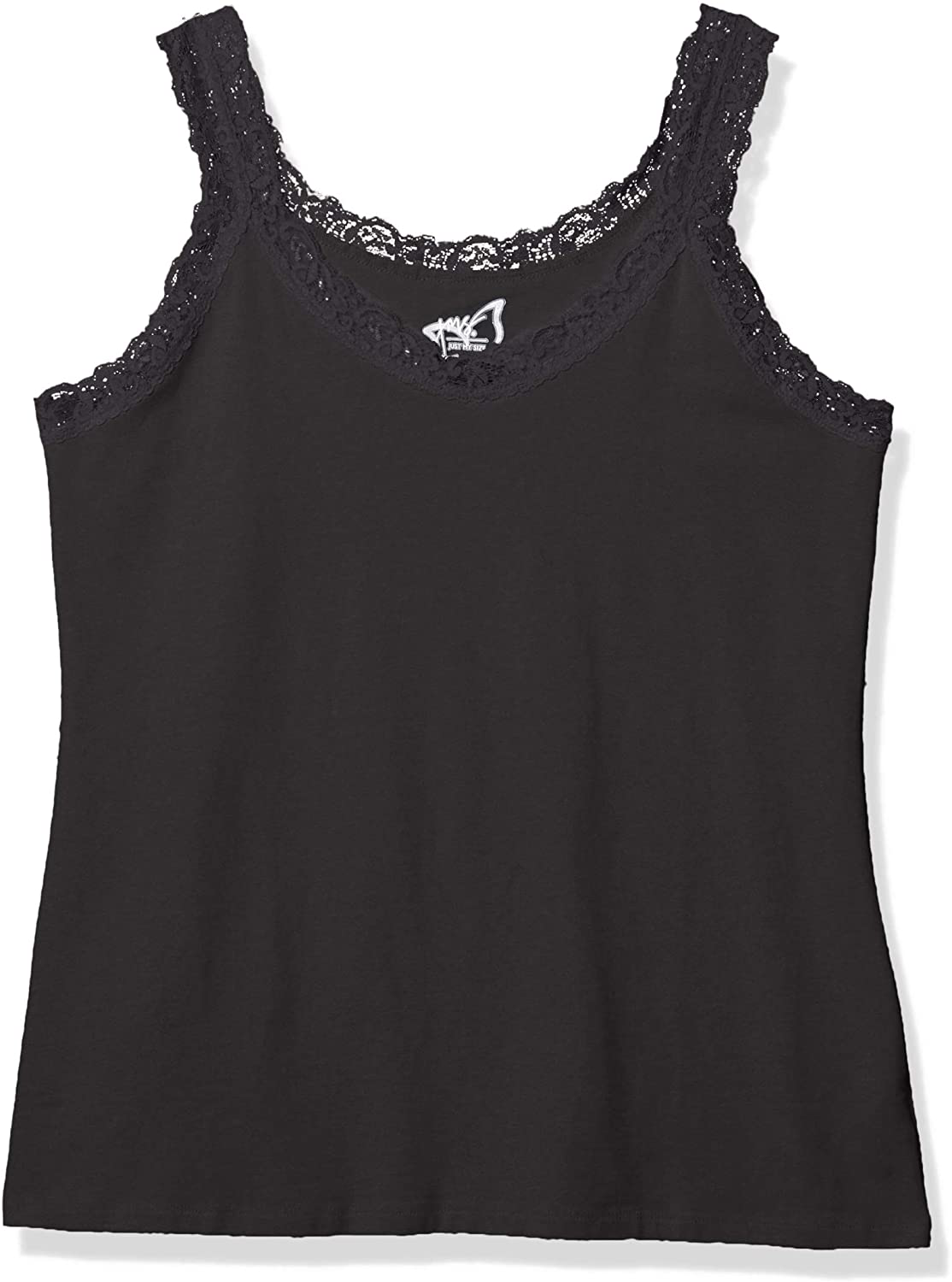 JUST MY SIZE Women'S plus Size Stretch Jersey Lace Trim Tank Apparel & Accessories > Clothing > Activewear Kylie Max   