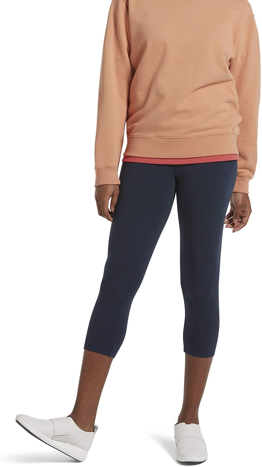 No Nonsense Women'S Cotton Capri Legging Apparel & Accessories > Clothing > Underwear & Socks > Shapewear No Nonsense Twilight Large 