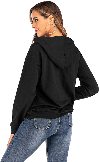 LACOZY Women'S Hoodies Long Sleeve Shirt Casual Graphic Tee Shirt Fall Clothes for Women Tops Blouse Apparel & Accessories > Clothing > Activewear Kylie Max   