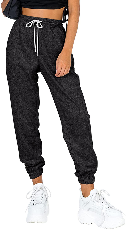 AUTOMET Women'S Cinch Bottom Sweatpants High Waisted Athletic Joggers Lounge Pants with Pockets Apparel & Accessories > Clothing > Activewear Kylie Max   