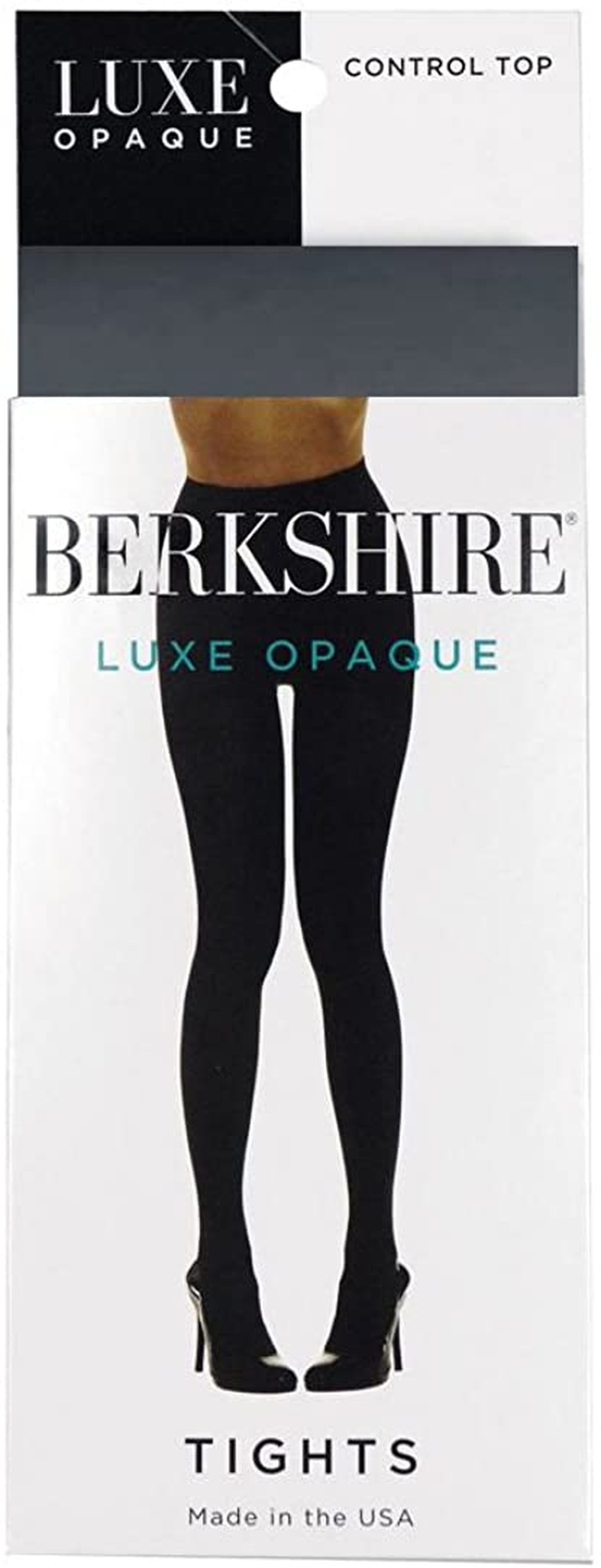 Berkshire Women'S Luxe Opaque Control Top Tights Apparel & Accessories > Clothing > Underwear & Socks > Shapewear Berkshire Dark Grey 1X-2X 