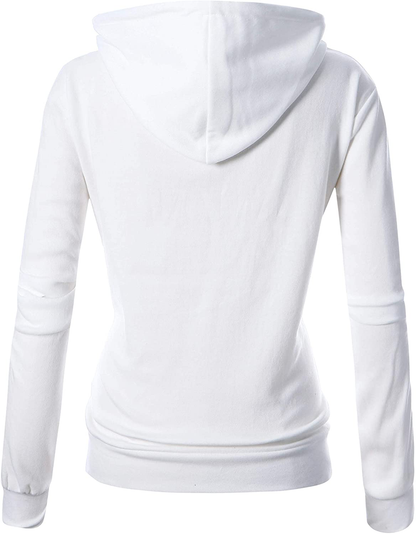 GIVON Womens Comfortable Long Sleeve Lightweight Zip-Up Hoodie with Kanga Pocket(Xs~4Xl) Apparel & Accessories > Clothing > Activewear Kylie Max   