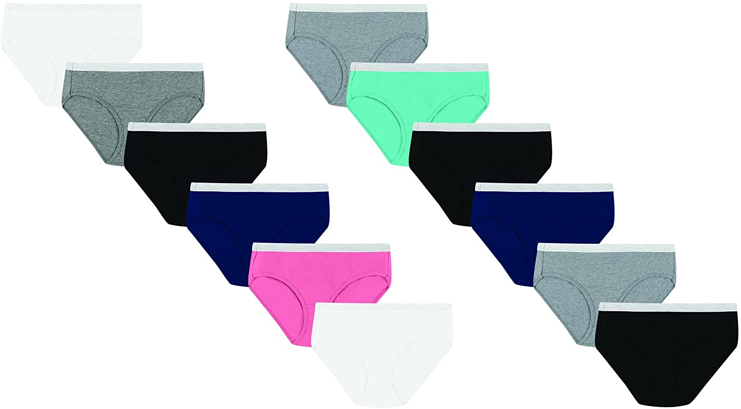 Hanes Women'S Sporty Cotton Hipster Underwear, Available in Multiple Pack Sizes Apparel & Accessories > Clothing > Underwear & Socks > Underwear Hanes 12 Pack - Assorted 8 