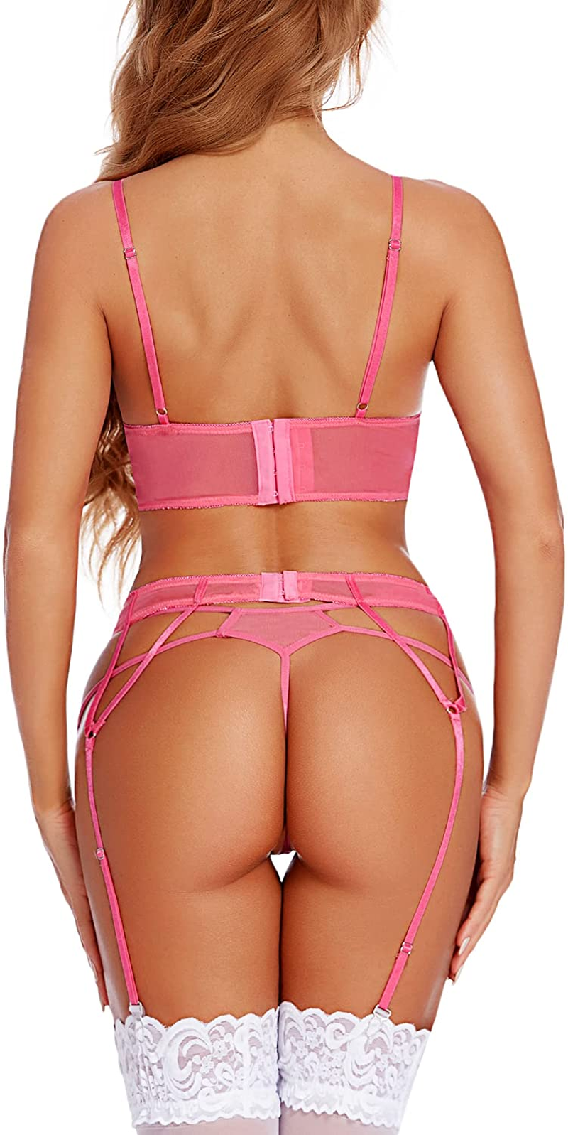 Avidlove Women Lingerie Set with Garter Belts Sexy Bra and Panty Set Lace Teddy Bodysuit Apparel & Accessories > Clothing > Underwear & Socks > Lingerie Avidlove   