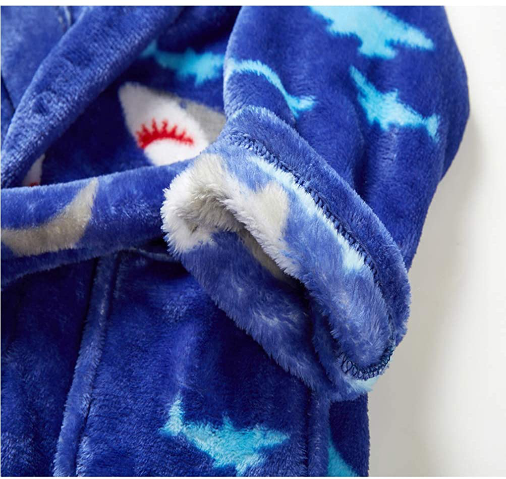 Boys Girls Bathrobes,Toddler Kids Hooded Robes Soft Children'S Flannel Bathrobes Hoodie Pajamas Sleepwear for Girls Boys Apparel & Accessories > Clothing > Sleepwear & Loungewear > Robes Kylie Max   