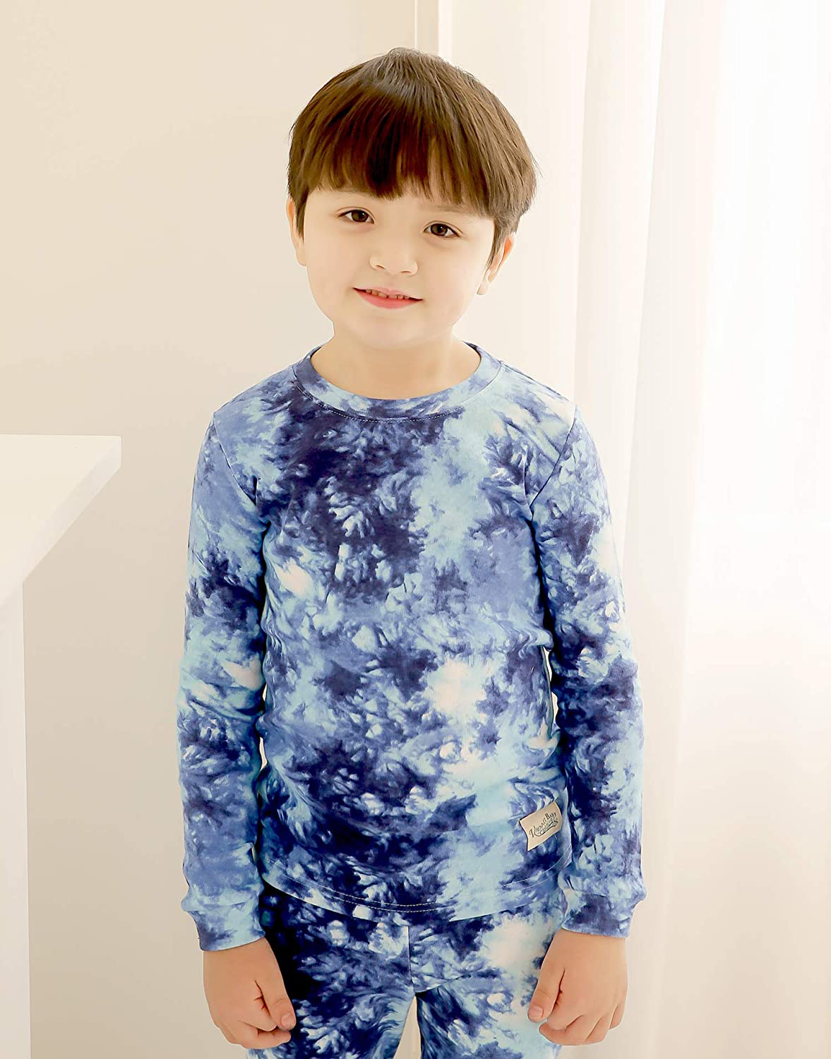 VAENAIT BABY 12M-12 Toddler Kids Boys Girls 100% Cotton Marbling Sung Fit Sleepwear Pajamas 2Pcs Pjs Set Apparel & Accessories > Clothing > Sleepwear & Loungewear > Pajamas Kylie Max   