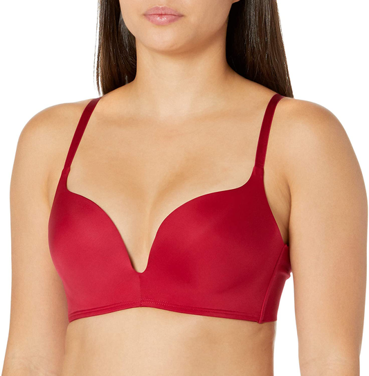 Maidenform Women's Love The Lift Wireless Plunge Push-up Bra Apparel & Accessories > Clothing > Underwear & Socks > Bras Maidenform Armature Red 32A 