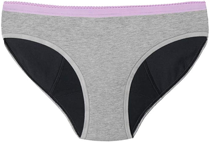 Thinx (BTWN) Bikini Panties | Period Underwear for Teen Girls | Menstrual Underwear | Super Absorbency Apparel & Accessories > Clothing > Underwear & Socks > Underwear Thinx BTWN Grey 9/10 - Super Absorbency 