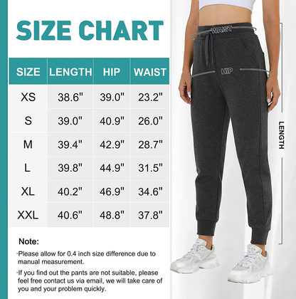 Heathyoga Fleece Lined Joggers for Women Thermal Sweatpants for Women Joggers with Pockets Workout Pants Running Pants Apparel & Accessories > Clothing > Activewear Kylie Max   