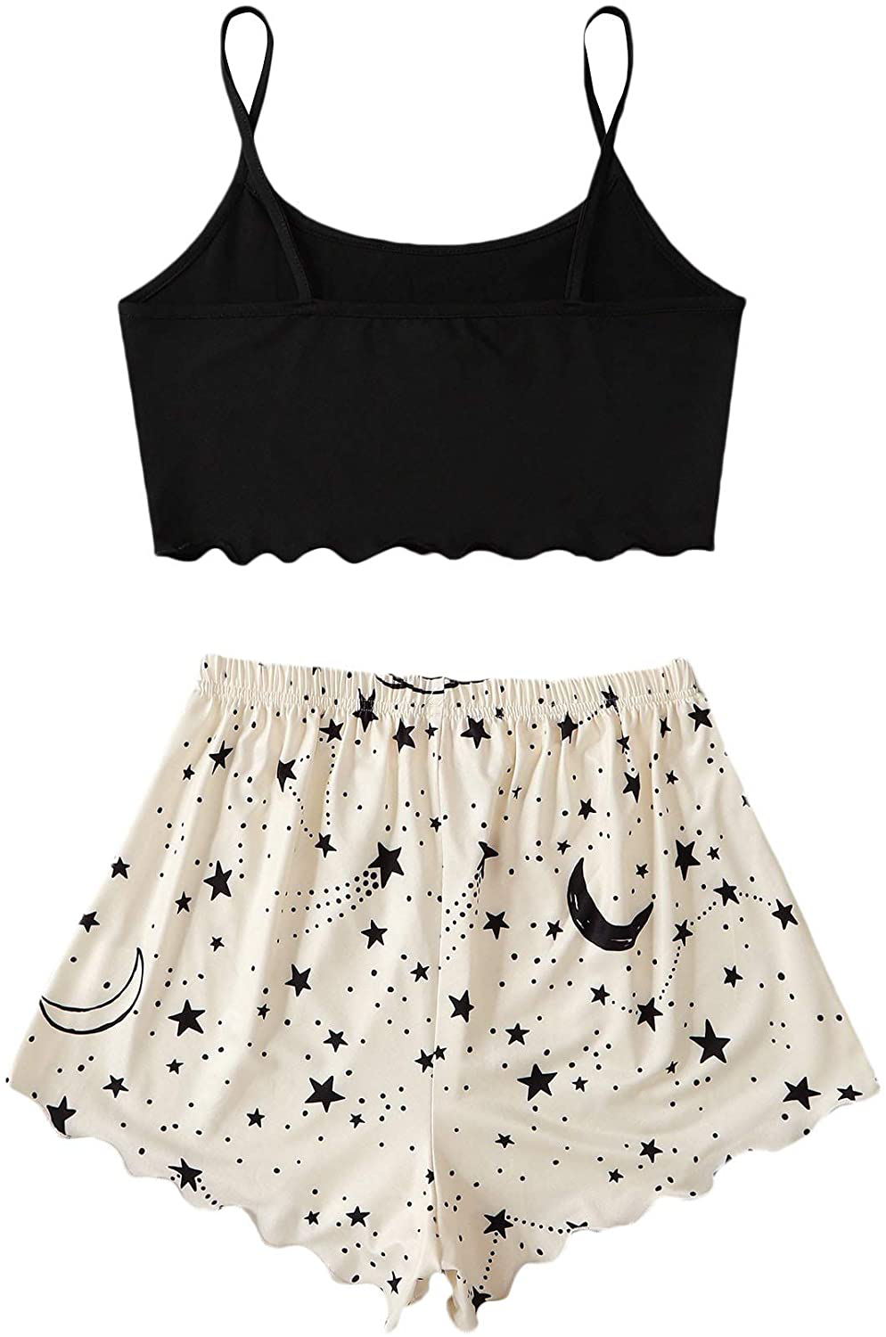 Shein Women'S Cute Cartoon Print Cami Top and Shorts Pajama Set Apparel & Accessories > Clothing > Sleepwear & Loungewear Kylie Max   
