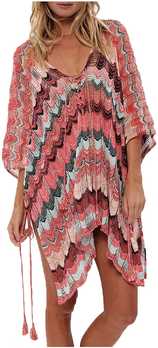Wander Agio Beach Swimsuit for Women Sleeve Coverups Bikini Cover up Net Apparel & Accessories > Clothing > Swimwear Kylie Max   