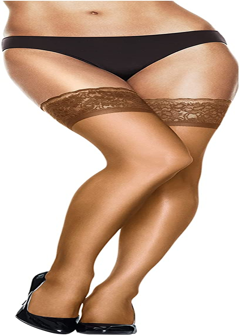 Hanes Silk Reflections Women'S Lace Top Thigh High Apparel & Accessories > Clothing > Underwear & Socks > Shapewear Hanes Barely There 1 I-J
