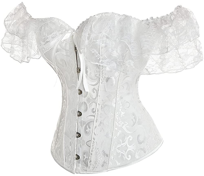 Corset Tops for Women Corset - Overbust Lingerie - Lace up Back Bustier Top - Fashion Corsets with Sleeve Apparel & Accessories > Clothing > Underwear & Socks > Lingerie SZIVYSHI   