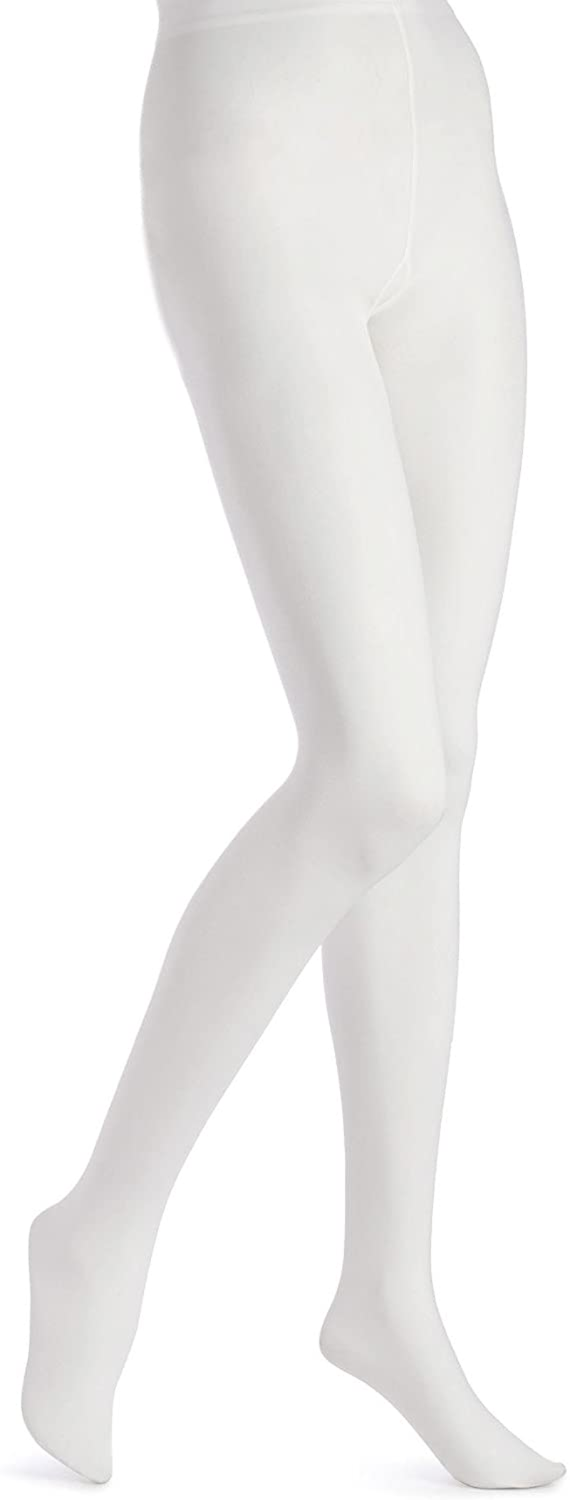 EMEM Apparel Women'S plus Size Queen Opaque Footed Tights Apparel & Accessories > Clothing > Underwear & Socks > Shapewear Butterfly White 7X 