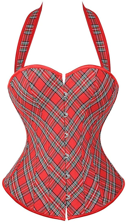 Blidece Women'S Sexy Boned Lace up Push up Shapewear Top Overbust Corset Bustier Apparel & Accessories > Clothing > Underwear & Socks > Lingerie Blidece Red Lattice X-Large 