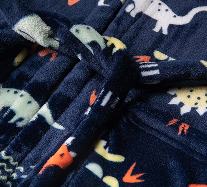Kids Little Boys Girls Cartoon Animal Hooded Bathrobe Toddler Robe Pajamas Sleepwear Apparel & Accessories > Clothing > Sleepwear & Loungewear > Robes Kylie Max   