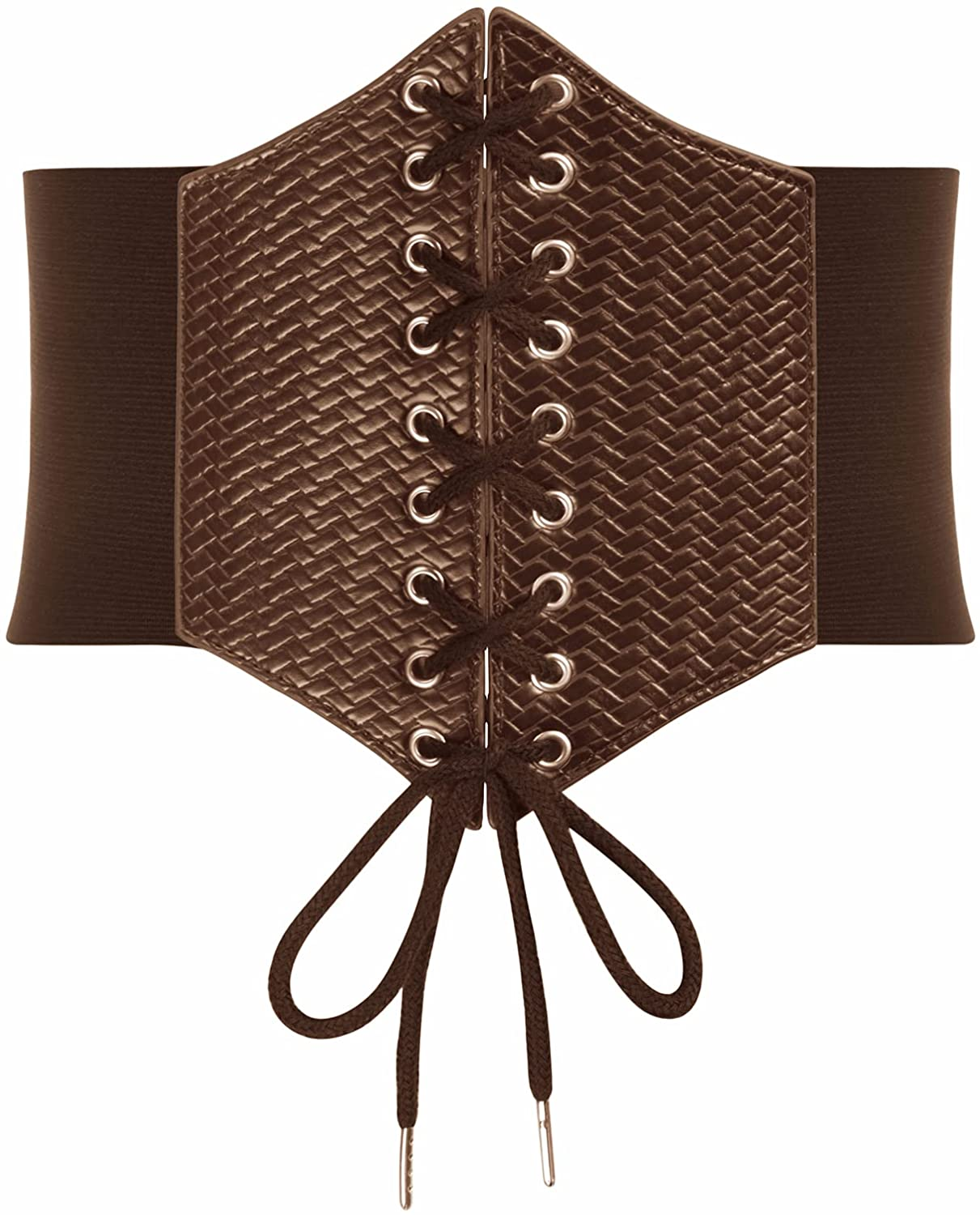 GRACE KARIN Lace-Up Cinch Belt Tied Corset Elastic Waist Belt Apparel & Accessories > Clothing Accessories > Belts GRACE KARIN Coffee#braid Style Medium 
