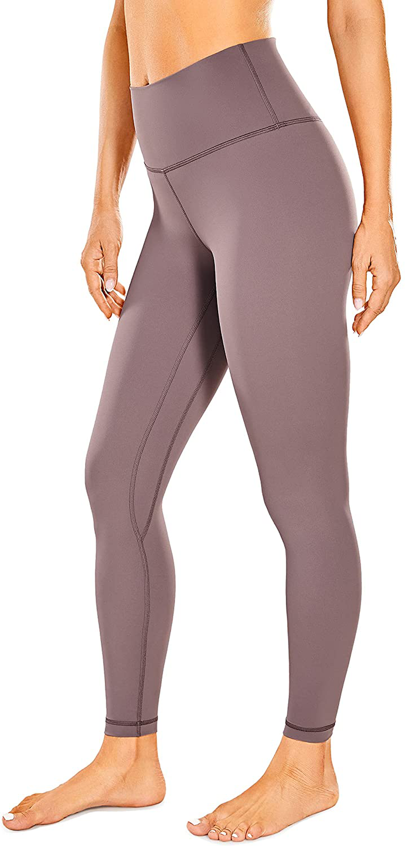 CRZ YOGA Women's Naked Feeling Yoga Pants 25 Inches - 7/8 High Waisted Workout Leggings Apparel & Accessories > Clothing > Activewear CRZ YOGA Mauve X-Large 