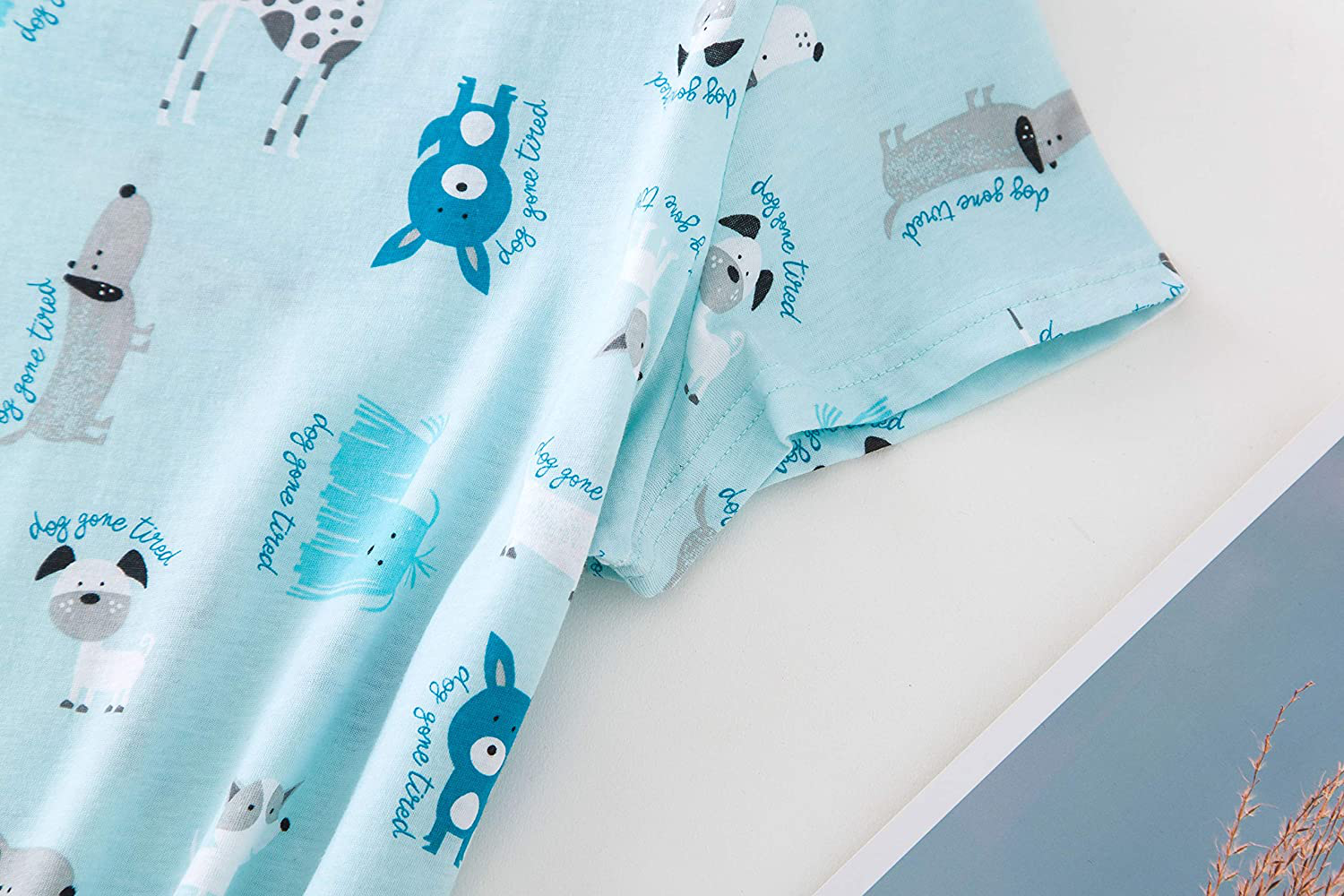 PNAEONG Women'S Cotton Nightgown Sleepwear Short Sleeves Shirt Casual Print Sleepdress Apparel & Accessories > Clothing > Sleepwear & Loungewear > Nightgowns Kylie Max   