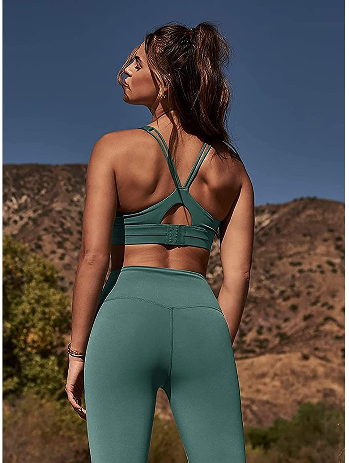 CAMPSNAIL 4 Pack High Waisted Leggings for Women- Soft Tummy Control Slimming Yoga Pants for Workout Running Reg & Plus Size Apparel & Accessories > Clothing > Activewear CAMPSNAIL   
