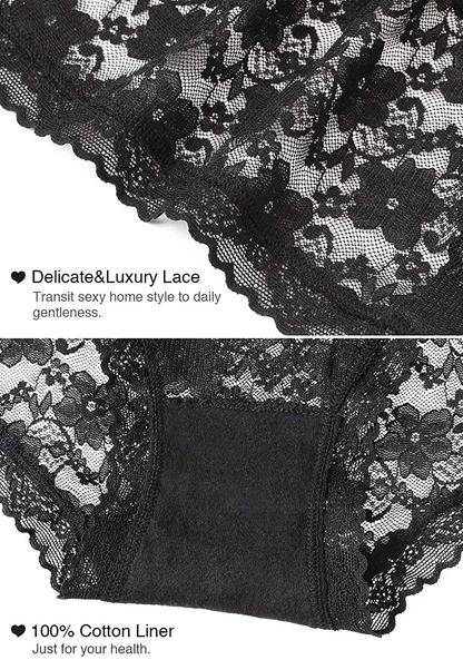 Wealurre Womens Underwear Lace Sexy Panties Bikini Panty for Women Seamless Hipster Pack Apparel & Accessories > Clothing > Underwear & Socks > Underwear Wealurre   