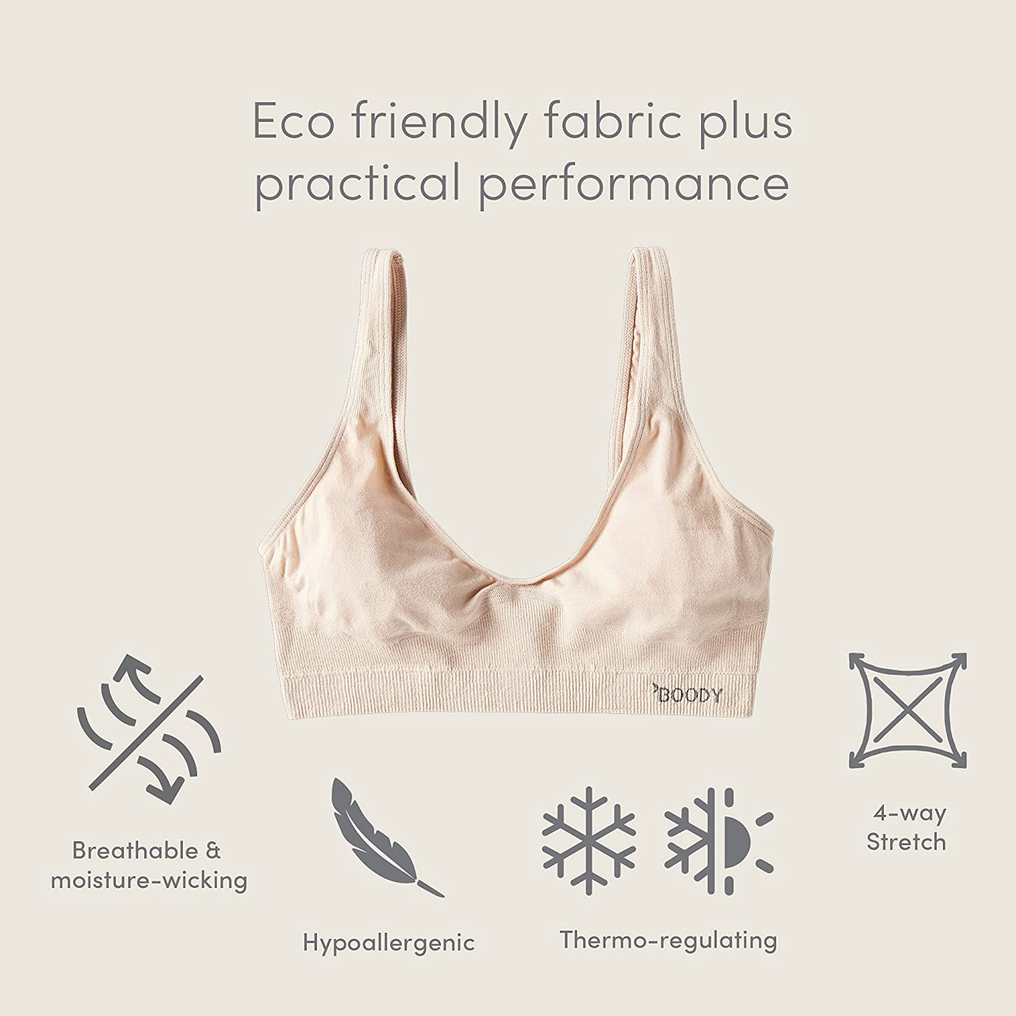 Boody Body Ecowear Women'S Shaper Bra - Bamboo Viscose - No Wires, Light Support Apparel & Accessories > Clothing > Underwear & Socks > Bras Kylie Max   