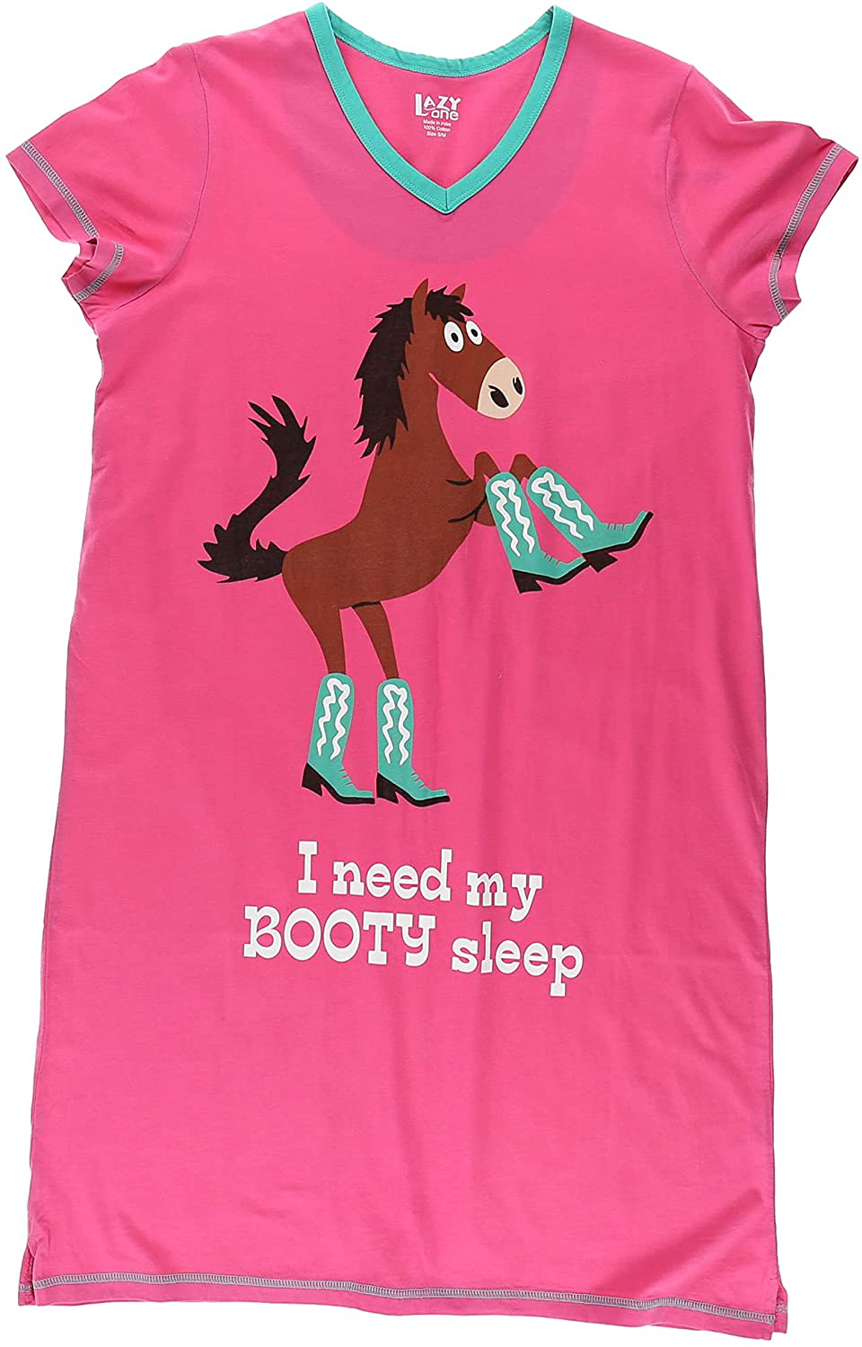 Lazy One V-Neck Nightshirts for Women, Farm Animal Designs Apparel & Accessories > Clothing > Sleepwear & Loungewear > Nightgowns Kylie Max   