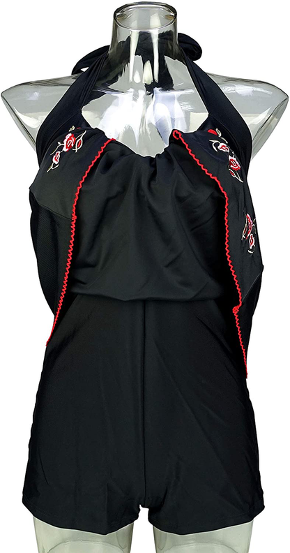 COCOSHIP Vintage Sailor Pin up Swimsuit Retro One Piece Skirtini Cover up Swimdress(Fba) Apparel & Accessories > Clothing > Swimwear Kylie Max   