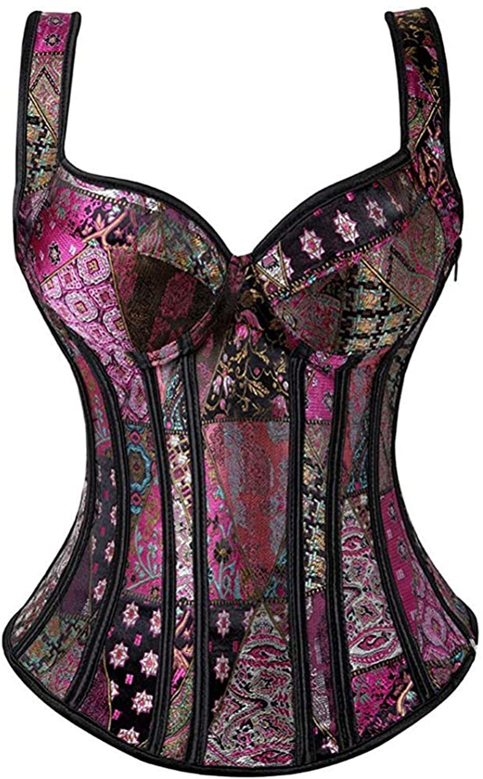 Blidece Women'S Sexy Boned Lace up Push up Shapewear Top Overbust Corset Bustier Apparel & Accessories > Clothing > Underwear & Socks > Lingerie Blidece   