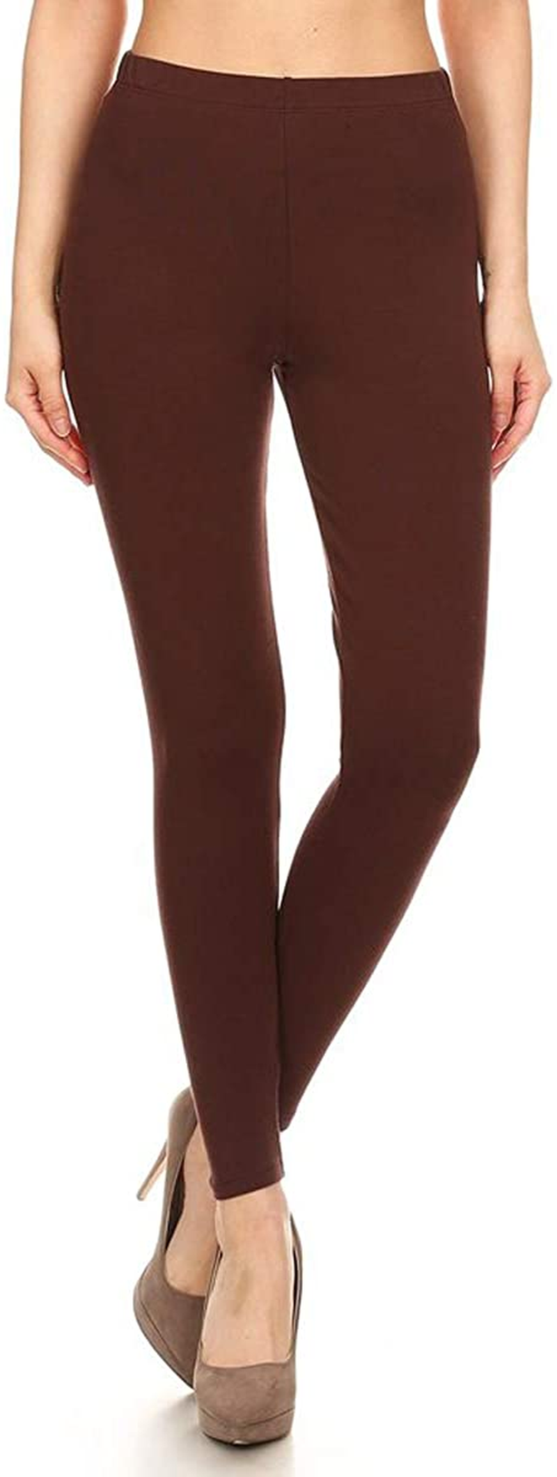 Leggings Depot Cotton Women'S Premium Quality Ultra Soft Solid Leggings Apparel & Accessories > Clothing > Underwear & Socks > Shapewear LEGGINGS DEPOT   