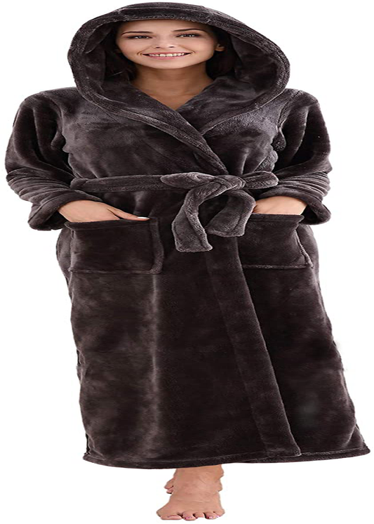 Richie House Women'S Plush Soft Warm Fleece Bathrobe Robe RH1591 Apparel & Accessories > Clothing > Sleepwear & Loungewear > Robes Kylie Max   