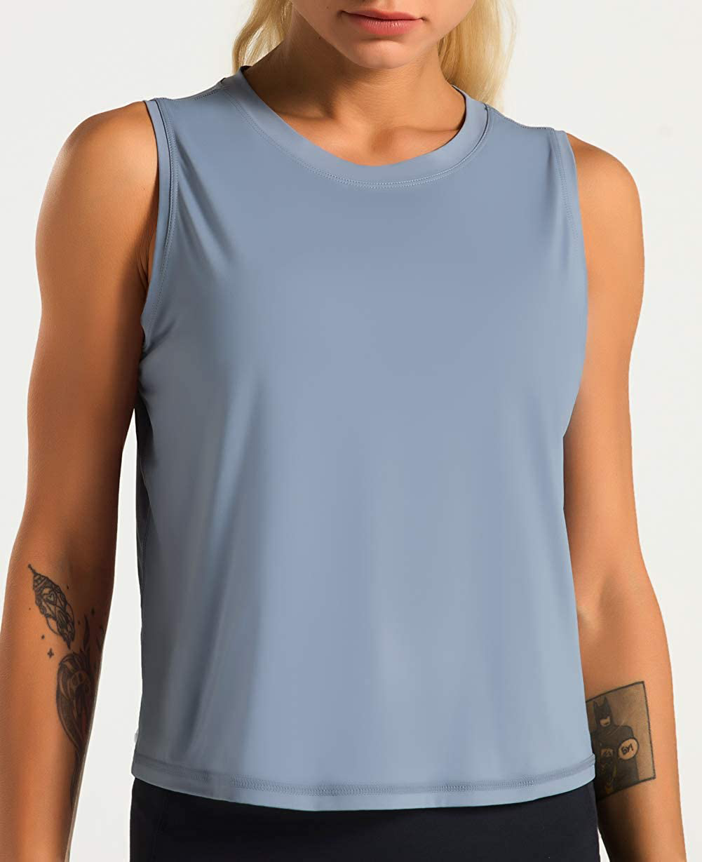 Dragon Fit Women Sleeveless Yoga Tops Workout Cool T-Shirt Running Short Tank Crop Tops Apparel & Accessories > Clothing > Activewear Kylie Max   