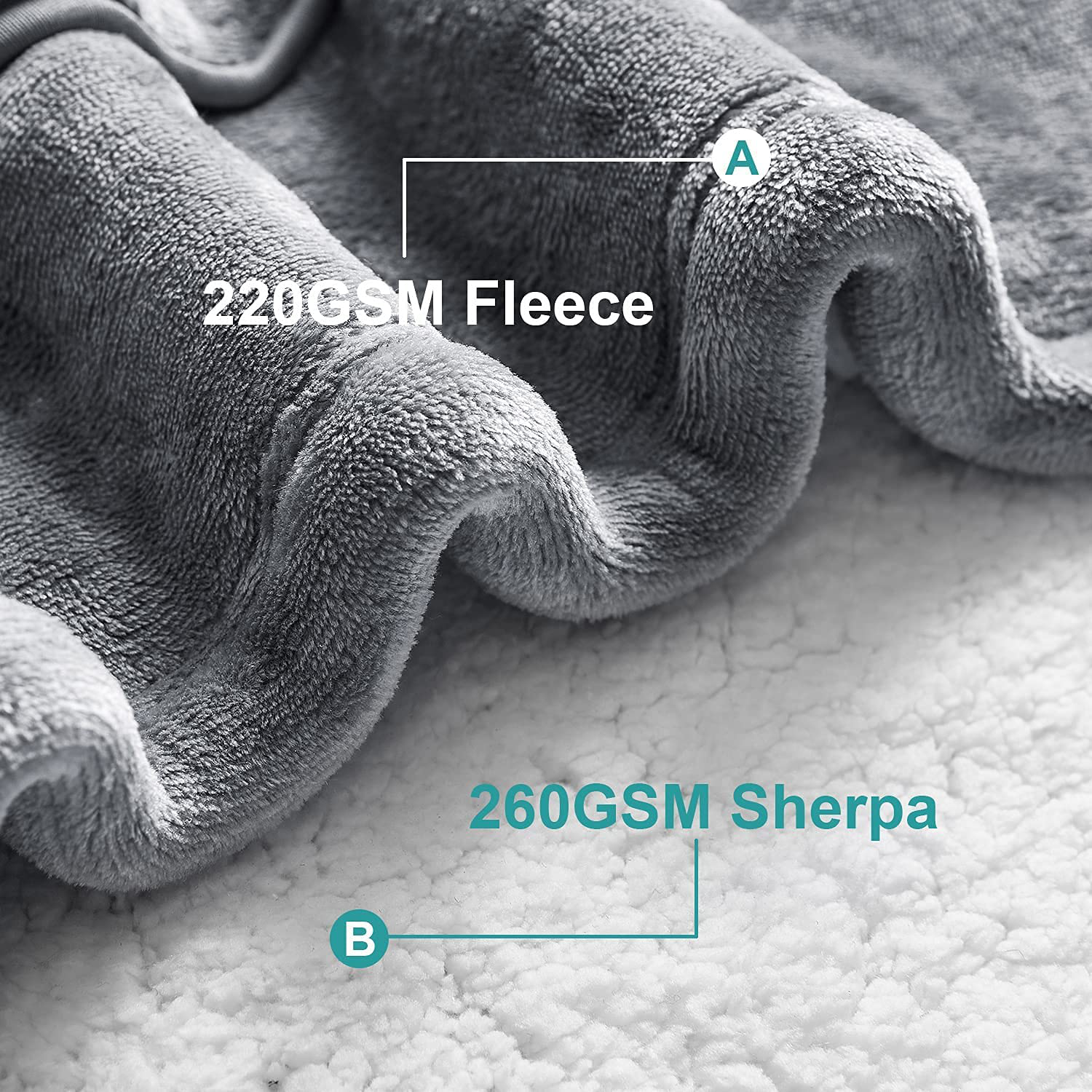 Hansleep Wearable Blanket Sherpa Oversized Sweatshirt with Hoodie, Soft Warm Flannel Fleece Throw Blankets Sweatshirt with Sleeves and Pocket, One Size Fits All (Grey, Medium) Arts & Entertainment > Party & Celebration > Gift Giving Hansleep   