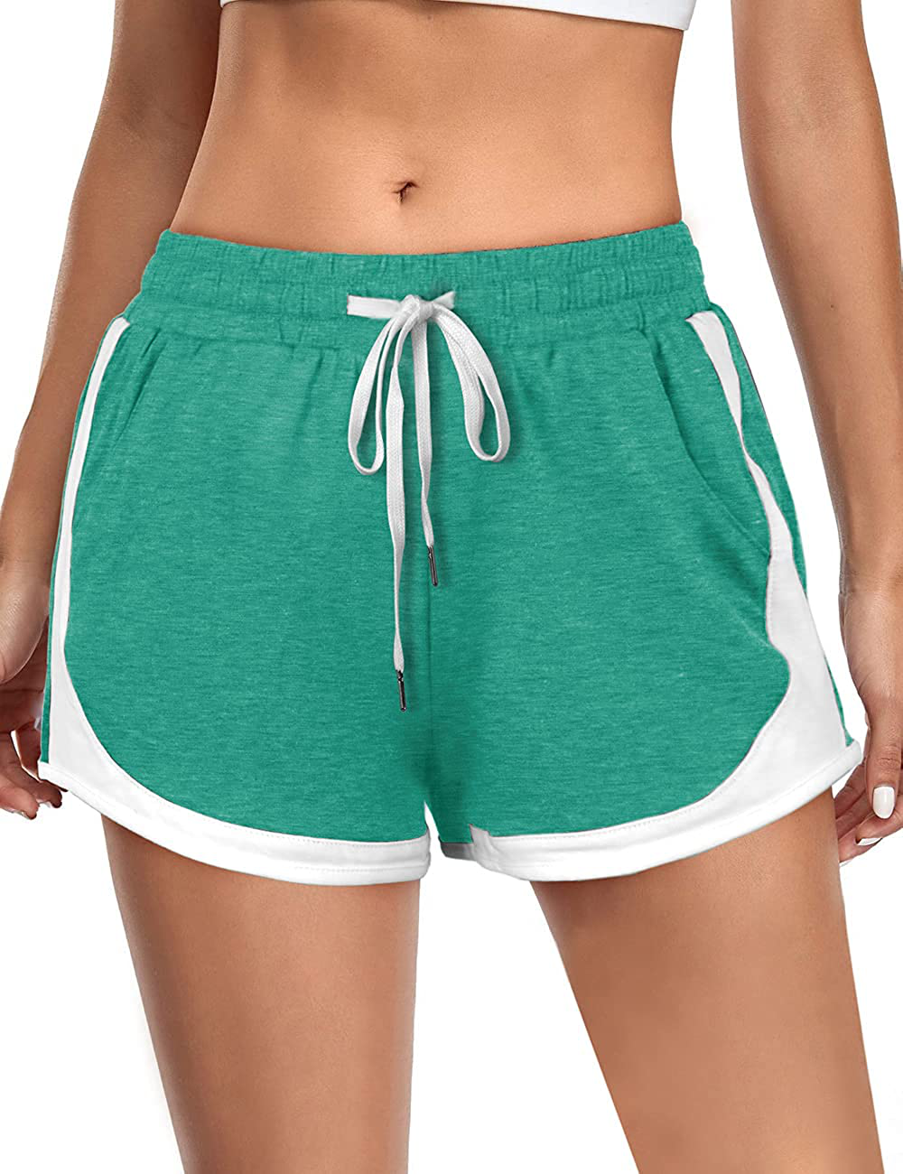 WIHOLL Womens Shorts for Summer Workout Running Shorts with Pockets Drawstring Apparel & Accessories > Clothing > Shorts Kylie Max   