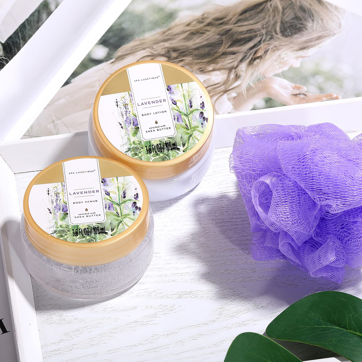 Spa Luxetique Spa Gift Basket, Gift Set for Women - 15pcs Lavender Spa Baskets, Relaxing Spa Kit Includes Bubble Bath, Bath Bombs, Massage Oil, Bath Set for Women Gifts, Christmas Gifts for Women. Arts & Entertainment > Party & Celebration > Gift Giving spa luxetique   