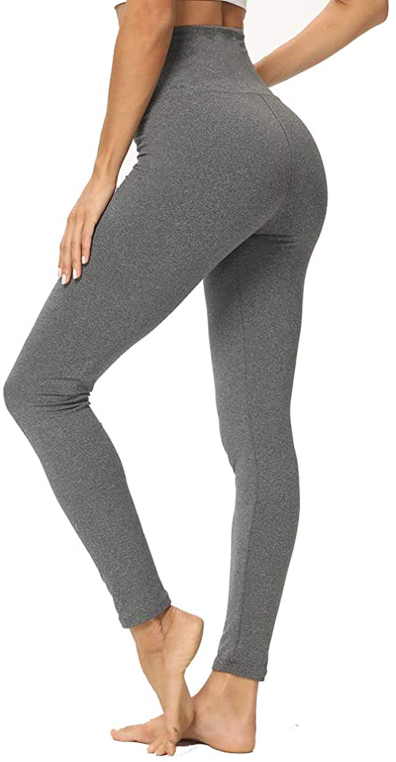 Gayhay High Waisted Leggings for Women - Soft Opaque Slim Tummy Control Printed Pants for Running Cycling Yoga Apparel & Accessories > Clothing > Activewear GAYHAY Heather Light Grey Small-Medium 