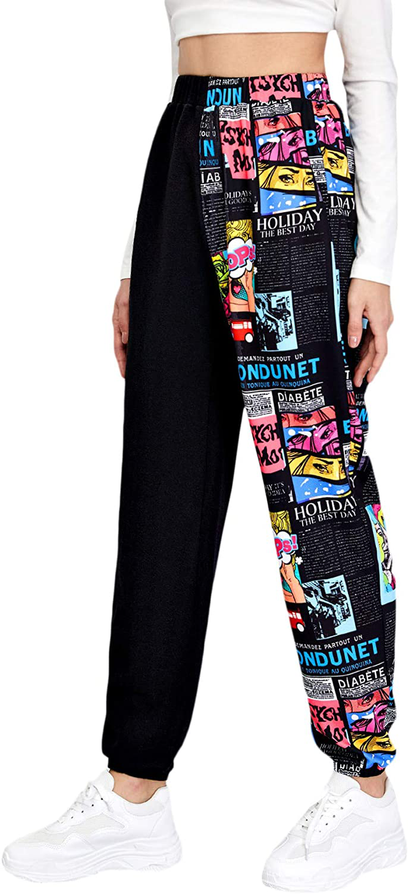 Sweatyrocks Women'S Drawstring Waist Striped Side Jogger Sweatpants with Pocket Apparel & Accessories > Clothing > Activewear Kylie Max   