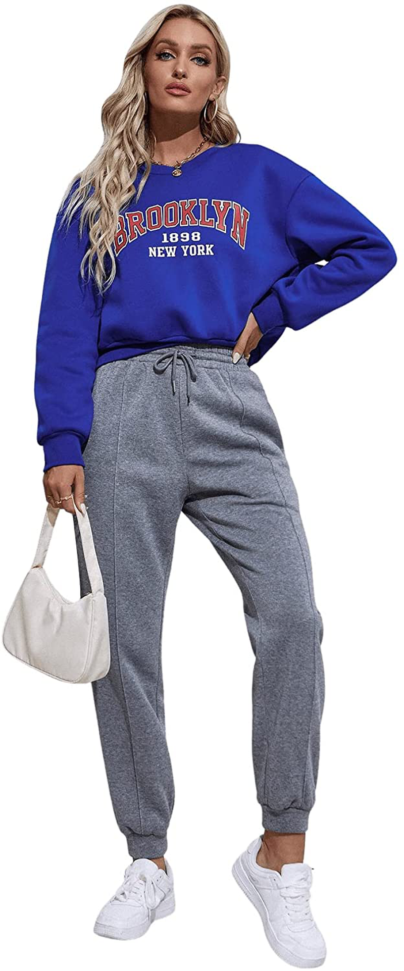 Sweatyrocks Women'S Drawstring Waist Striped Side Jogger Sweatpants with Pocket Apparel & Accessories > Clothing > Activewear Kylie Max   